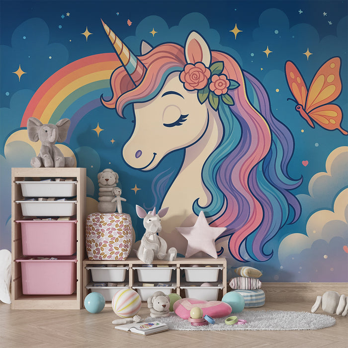 Carta da parati unicorno | Magia Incantata e Arcobaleno