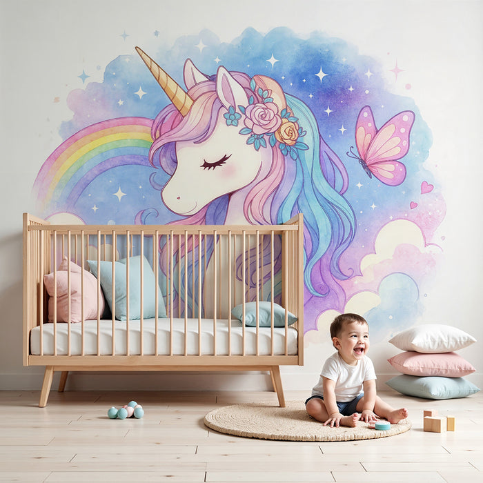 Papel de parede unicórnio arco-íris | Magia e encanto
