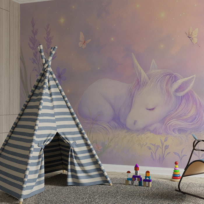 Papel de parede unicórnio | Sonho de conto de fadas em tons pastel