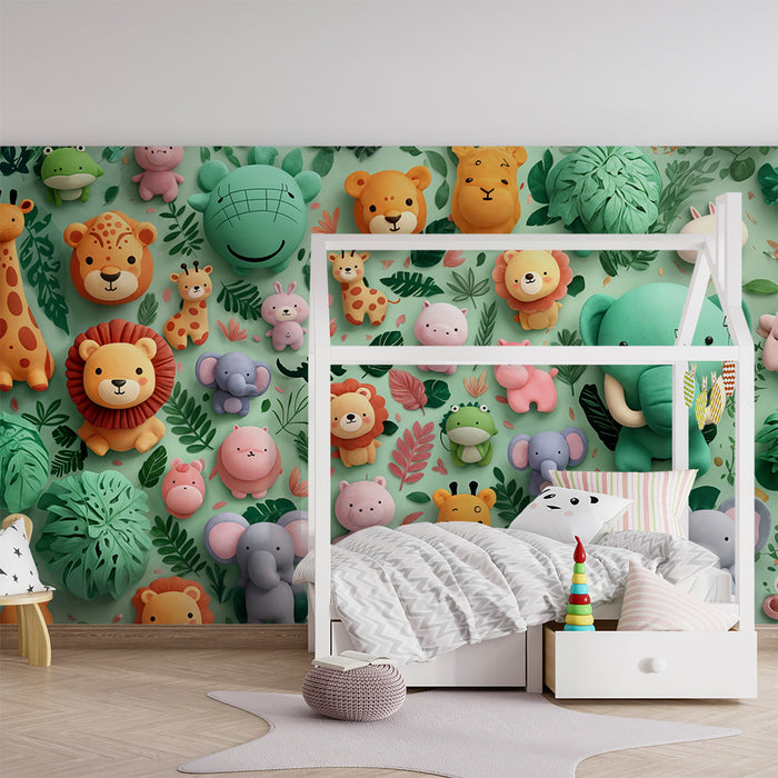 Tapeta zwierzęta safari | Urocze i kolorowe wzory