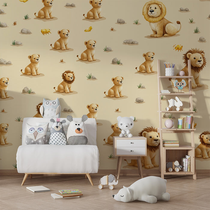 Løveunge tapet | Charme og Blødhed til Børneværelset