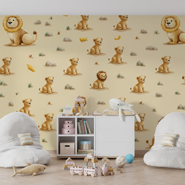 Løveunge tapet | Charme og Blødhed til Børneværelset
