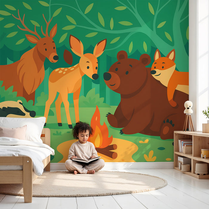 Barntapet | Skogsdjur runt elden