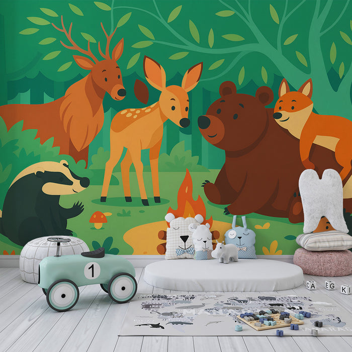Barntapet | Skogsdjur runt elden