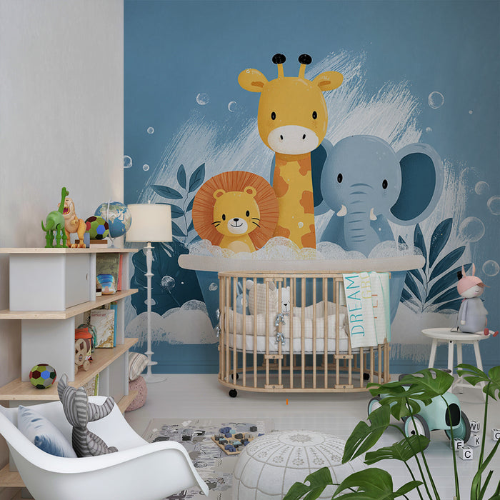 Papier peint animaux | Jungle ludique pour enfants