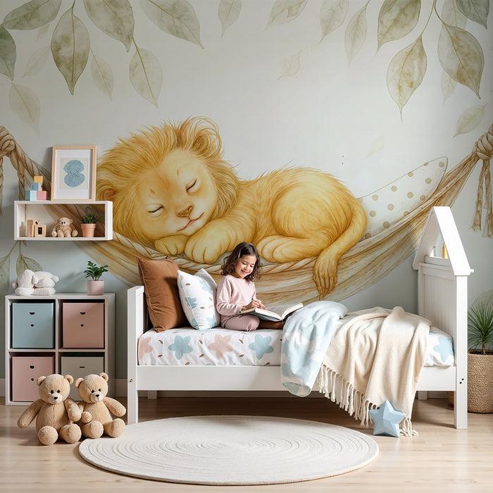 Papier peint levjaček | Nežna in pomirjujoča ilustracija