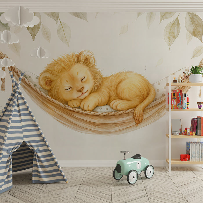 Papier peint levjaček | Nežna in pomirjujoča ilustracija