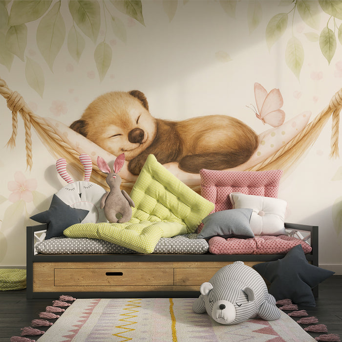 Χαριτωμένο ζωύδιο ταπετσαρία | Μωρό πάντα σε αιώρα