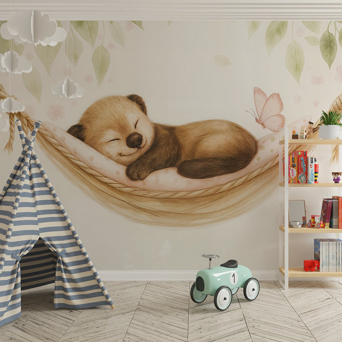 Χαριτωμένο ζωύδιο ταπετσαρία | Μωρό πάντα σε αιώρα