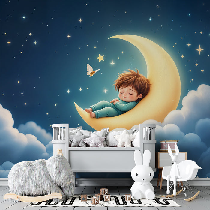Kids room wallpaper | Dream on the Moon