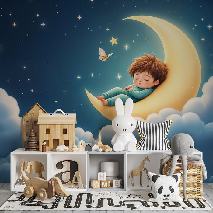 Kids room wallpaper | Dream on the Moon