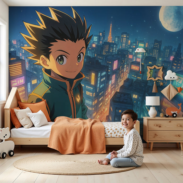 Papier peint animé | Ville nocturne lumineuse