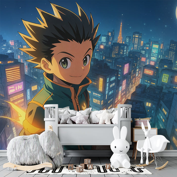 Papier peint animé | Ville nocturne lumineuse