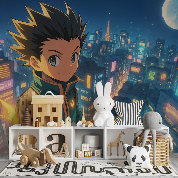 Papier peint animé | Ville nocturne lumineuse