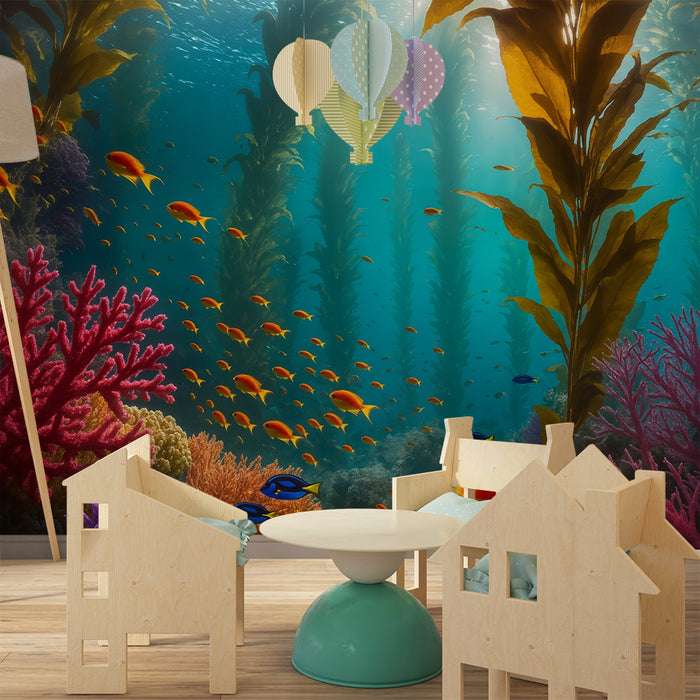 Kinderzimmer Tapete | Lebendiges Korallenriff