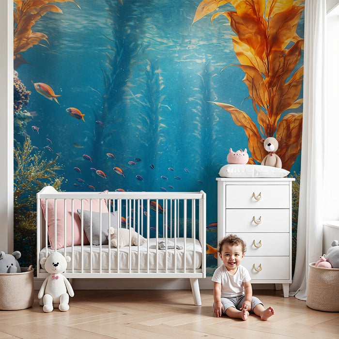 Kids room wallpaper | Exotic underwater world