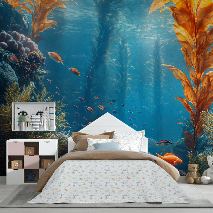 Kids room wallpaper | Exotic underwater world