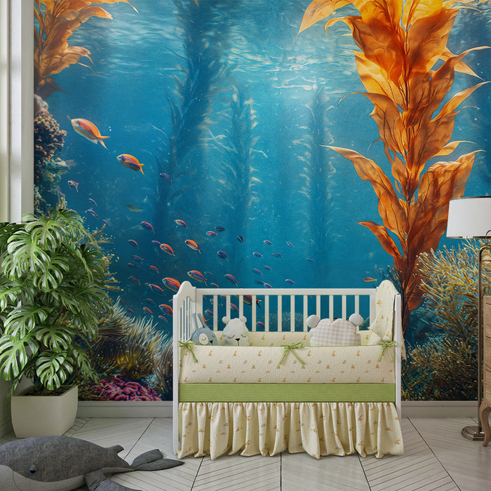 Kids room wallpaper | Exotic underwater world