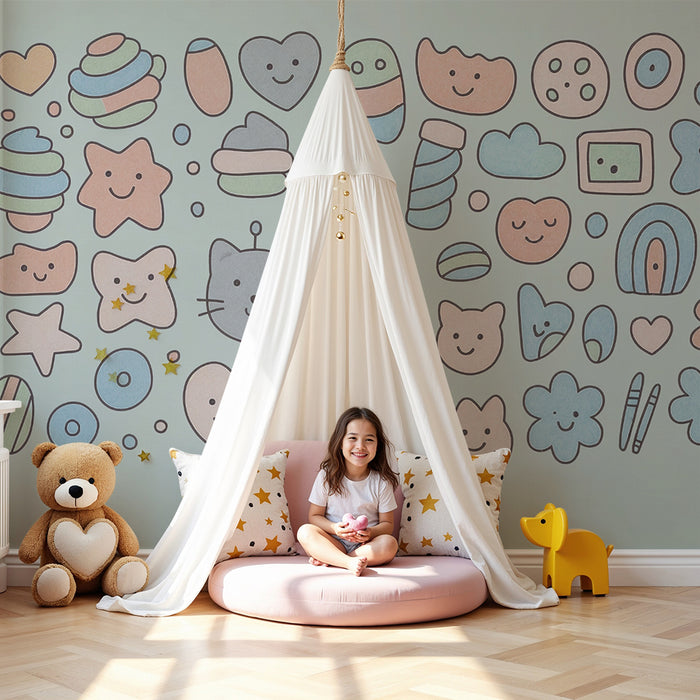 Papier peint enfantin | Motifs adorables et ludiques