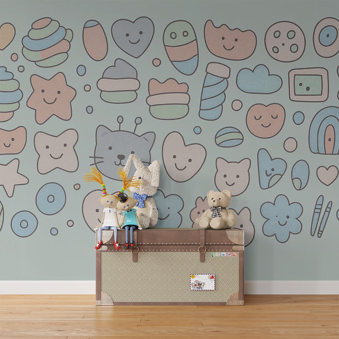 Papier peint enfantin | Motifs adorables et ludiques