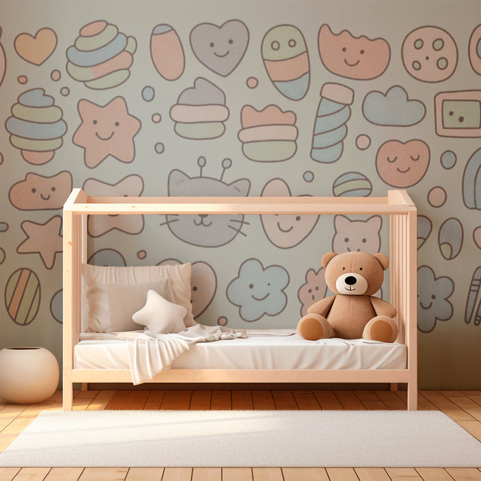 Papier peint enfantin | Motifs adorables et ludiques
