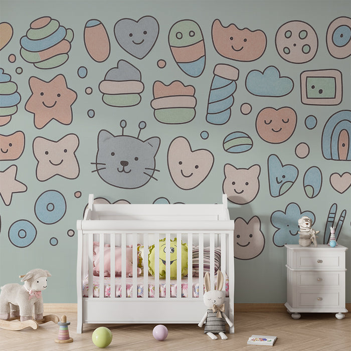 Carta da parati divertente | Motivi colorati per bambini