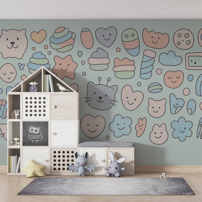 Carta da parati divertente | Motivi colorati per bambini