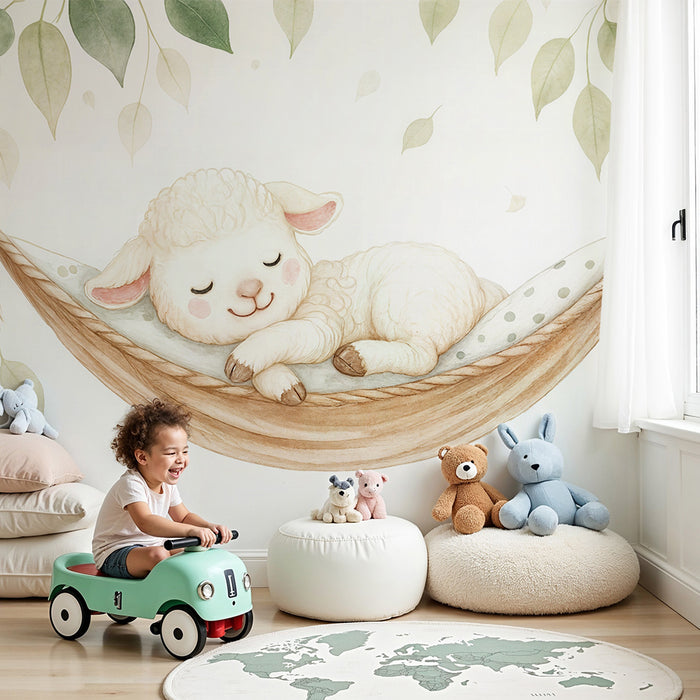 Tapeta s visícím beránkem | Do dětského pokoje