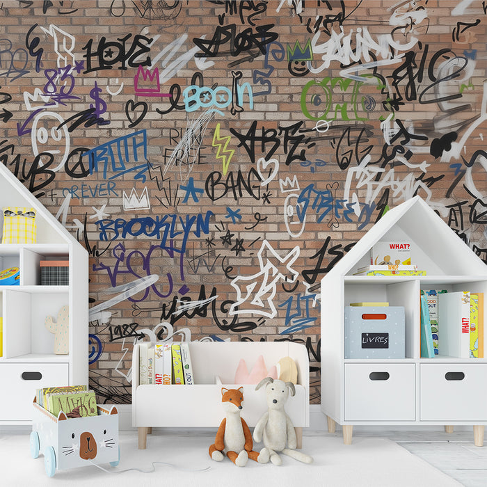 Papel de parede criança | Arte urbana de grafite