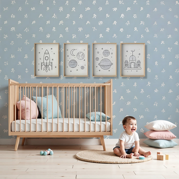 Papier peint espace | Motif astral pour enfant
