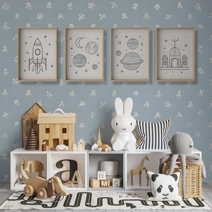 Papier peint espace | Motif astral pour enfant