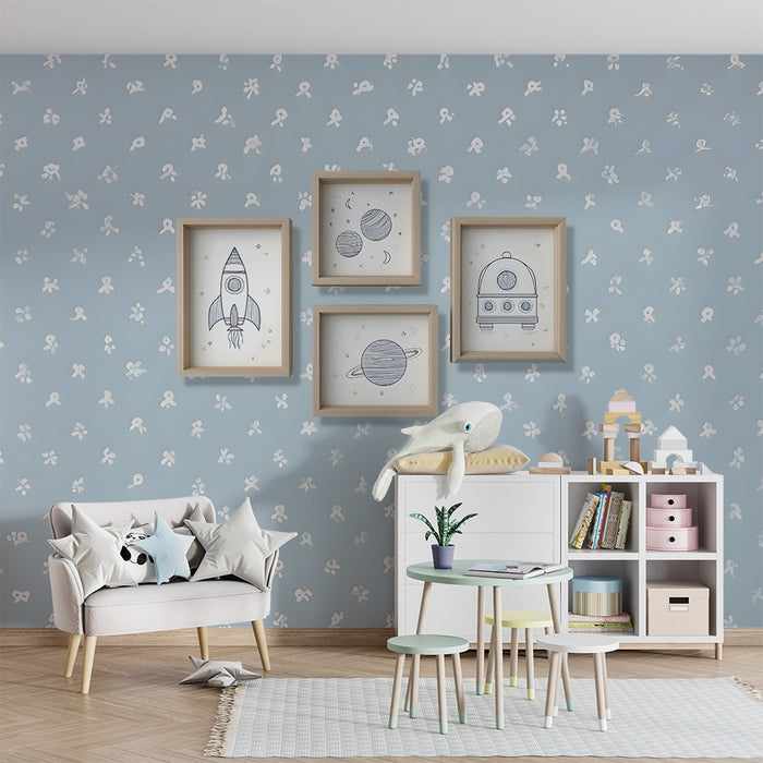 Papier peint décoratif | Motif spatiale pour chambre d'enfant