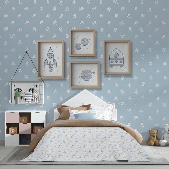 Papier peint décoratif | Motif spatiale pour chambre d'enfant