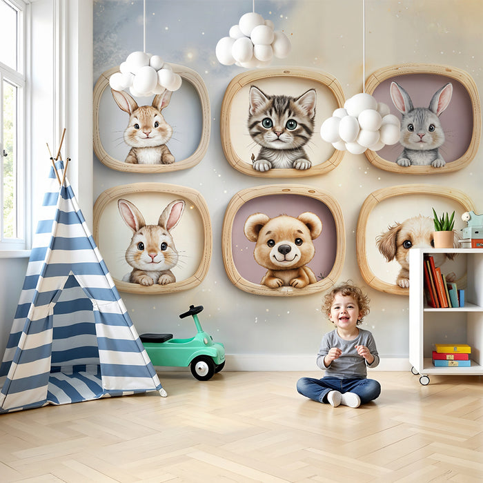 Γοργόνες ζωγραφικής γλυκά ζώα | Ευχάριστη και παιχνιδιάρικη εικονογράφηση