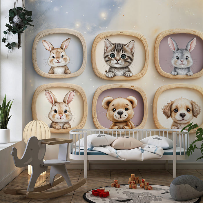 Γοργόνες ζωγραφικής γλυκά ζώα | Ευχάριστη και παιχνιδιάρικη εικονογράφηση