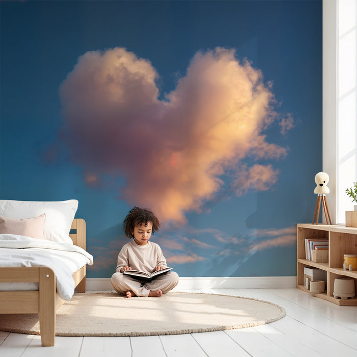 Papier peint nuage cœur | Émotionnel et apaisant