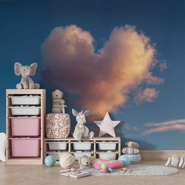 Papier peint nuage cœur | Émotionnel et apaisant