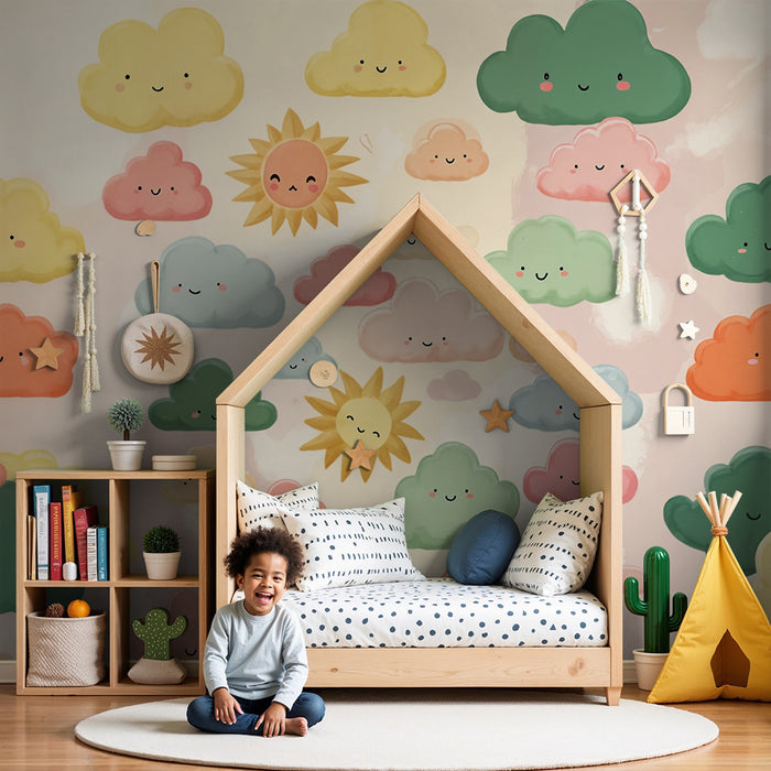 Tapeta z uroczymi chmurami | Kolorowe czary