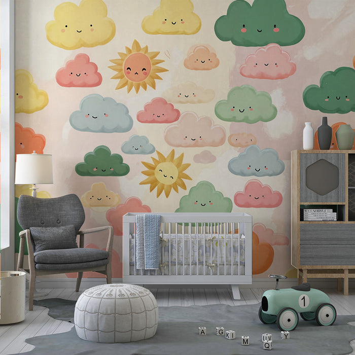 Tapeta z uroczymi chmurami | Kolorowe czary