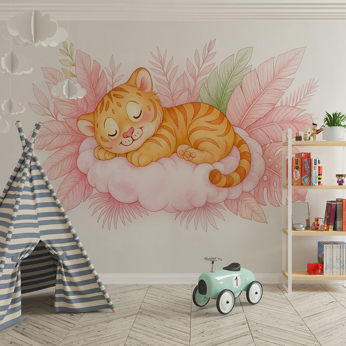 Paberitapet armas tiiger | Õrn ja värviline disain