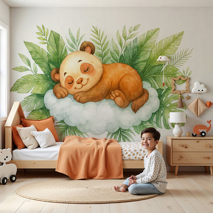 Tapeta s roztomilým pandou | Sní o oblaku