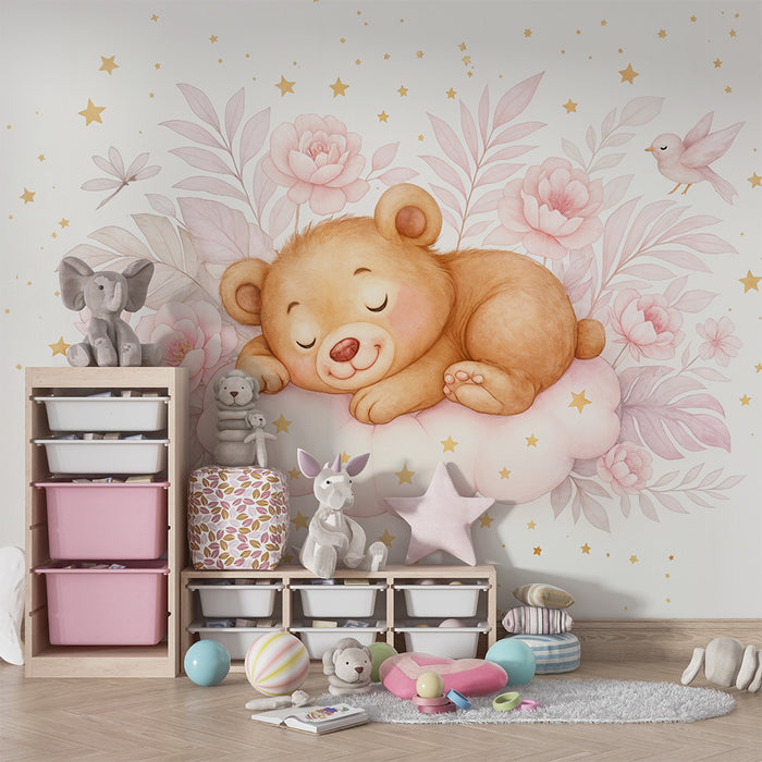 Bear wallpaper | Soft and poetic wall decoration
