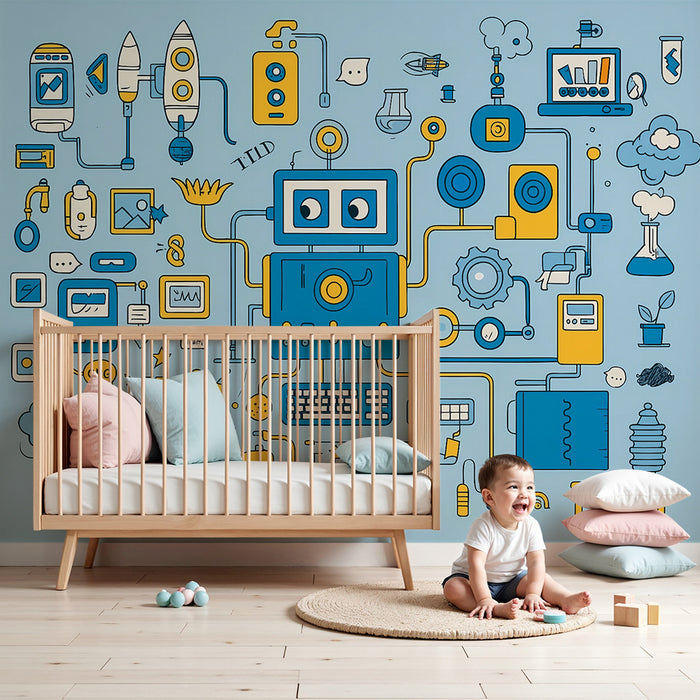 Papel de parede criança | Robot avantura tehnološka