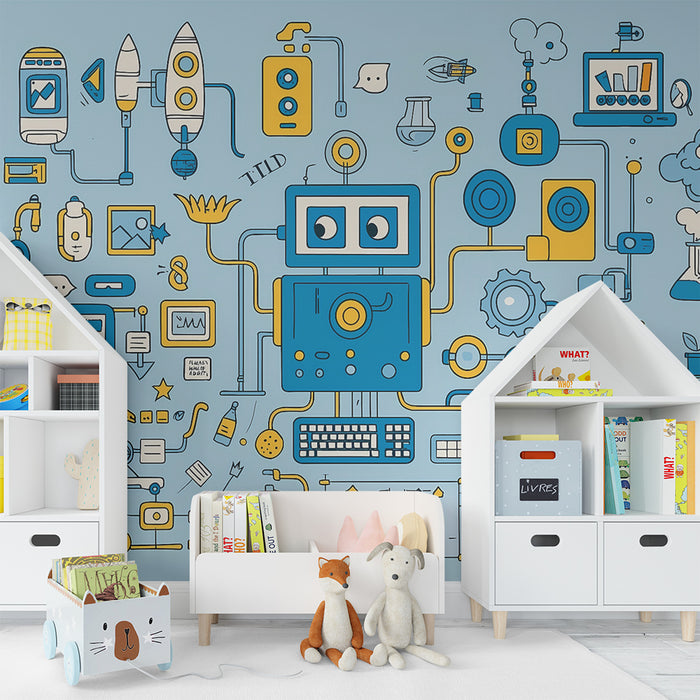 Papel de parede criança | Robot avantura tehnološka