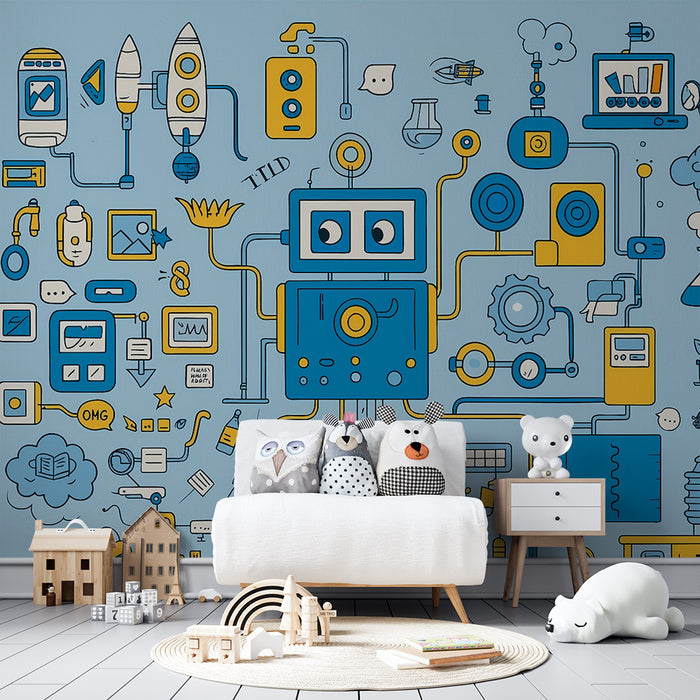 Papel de parede criança | Robot avantura tehnološka