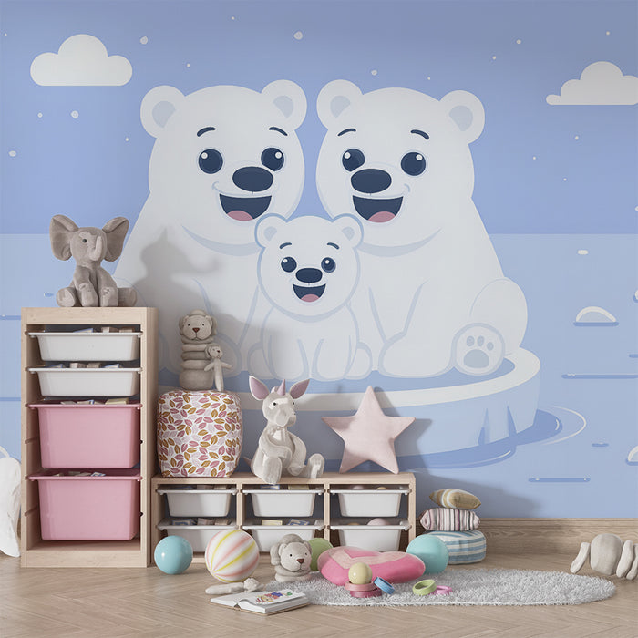 Kinderkamer behang | IJsberen op de ijsschots