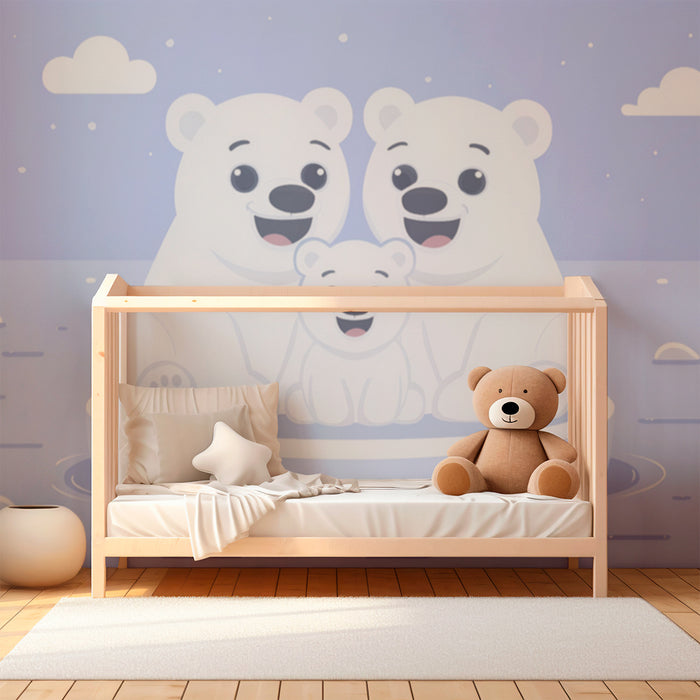 Kinderkamer behang | IJsberen op de ijsschots