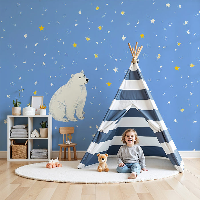 Polar bear wallpaper | Starry blue universe