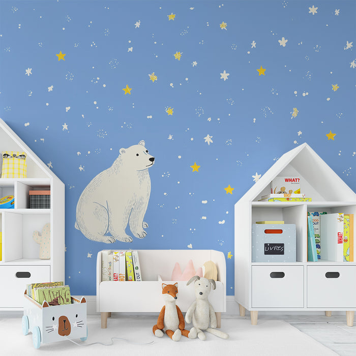 Polar bear wallpaper | Starry blue universe