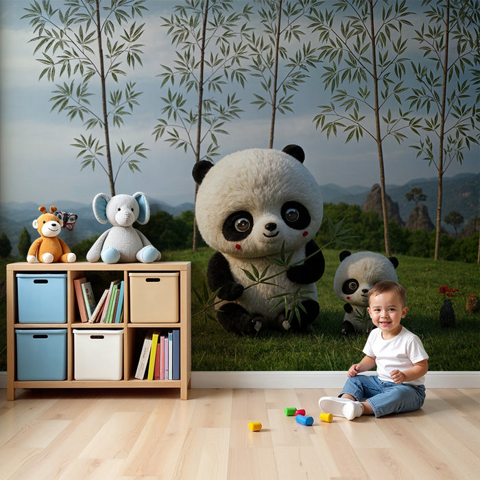 Tapet pandabjørner | Sjarmerende skapninger og rolig natur